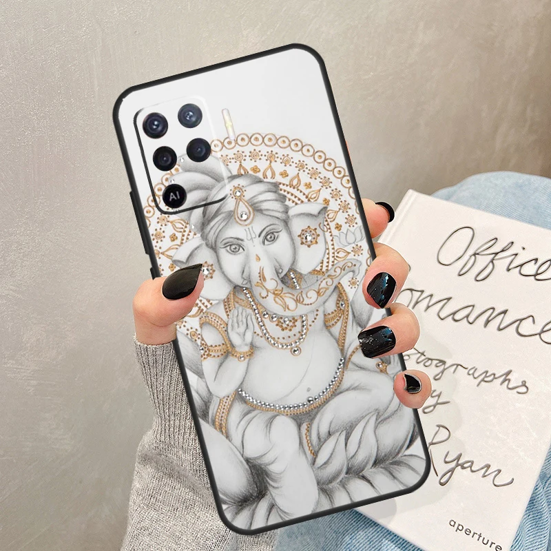 Ganesh Elephant God For OPPO A96 A76 A16 A17 A57 A77 A15 A5 A9 A31 A53 A52 A72 A91 A54 A74 A94 A57s Phone Case