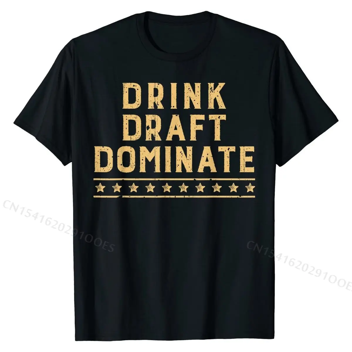 Fantasy Football  - Drink Draft Dominate T Shirt Tee Casual Tshirts Tops T Shirt for Boys Funky Cotton Casual T Shirt