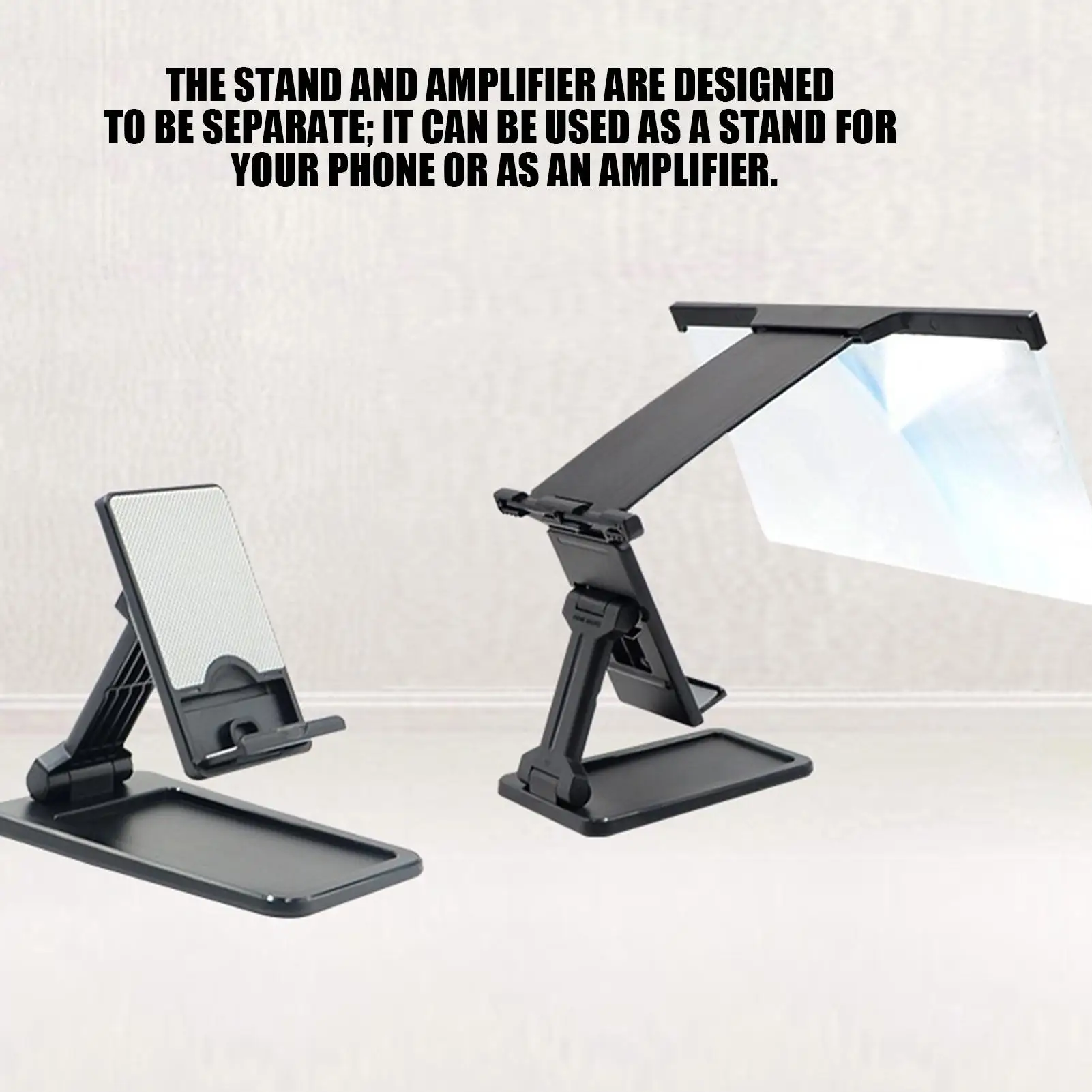 Phone Screen Magnifier HD Viewing Enlarger Mobile Phone Magnifying Screen With Foldable Stand For Women Men Kids Video TV Game