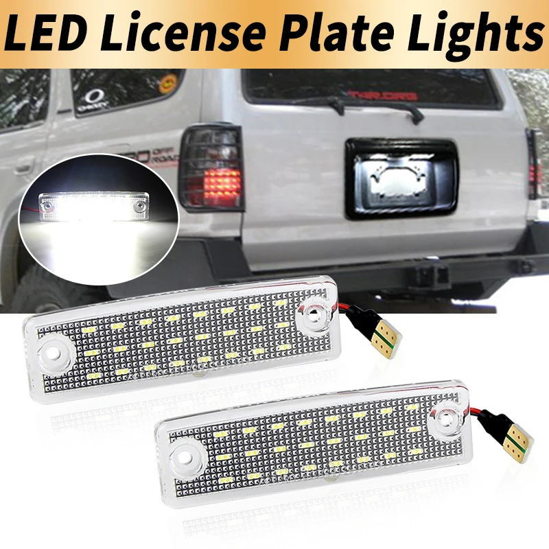 2PCS High Bright White LED Number License Plate Lights Canbus For Toyota Land Cruiser Prado 150 2009-up For Lexus GX470 2009-up