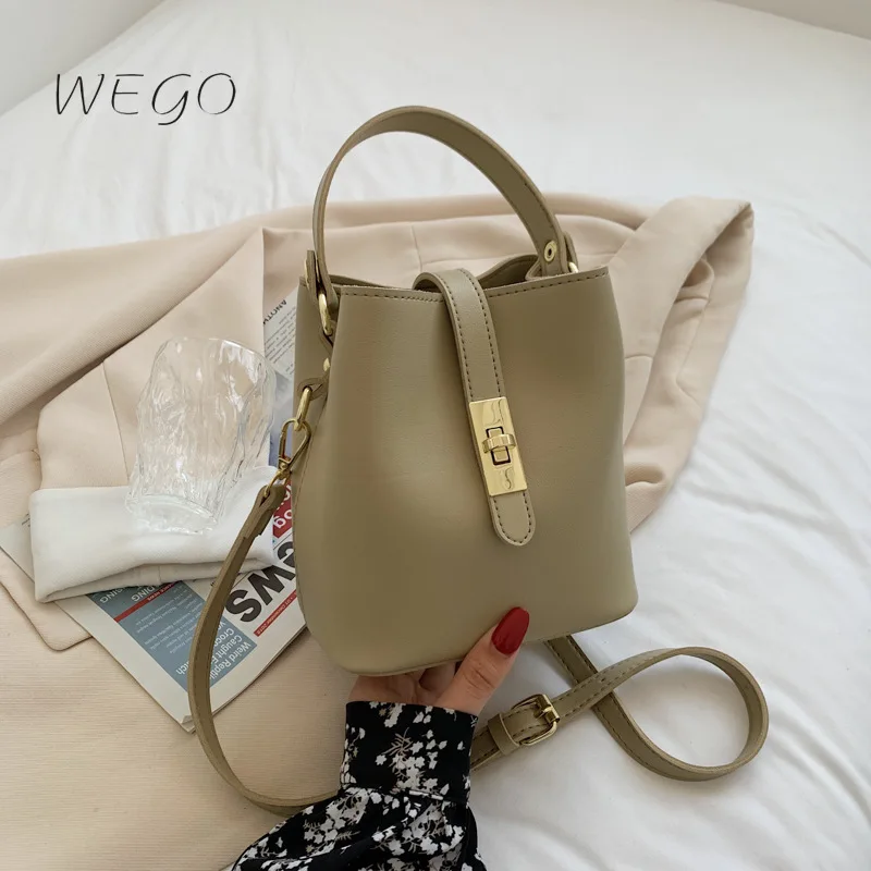 

Fashion Portable PU Handbag Summer Ins Shoulder Slung Bucket Bag Popular This Year 2021 New Female Bucket Bag