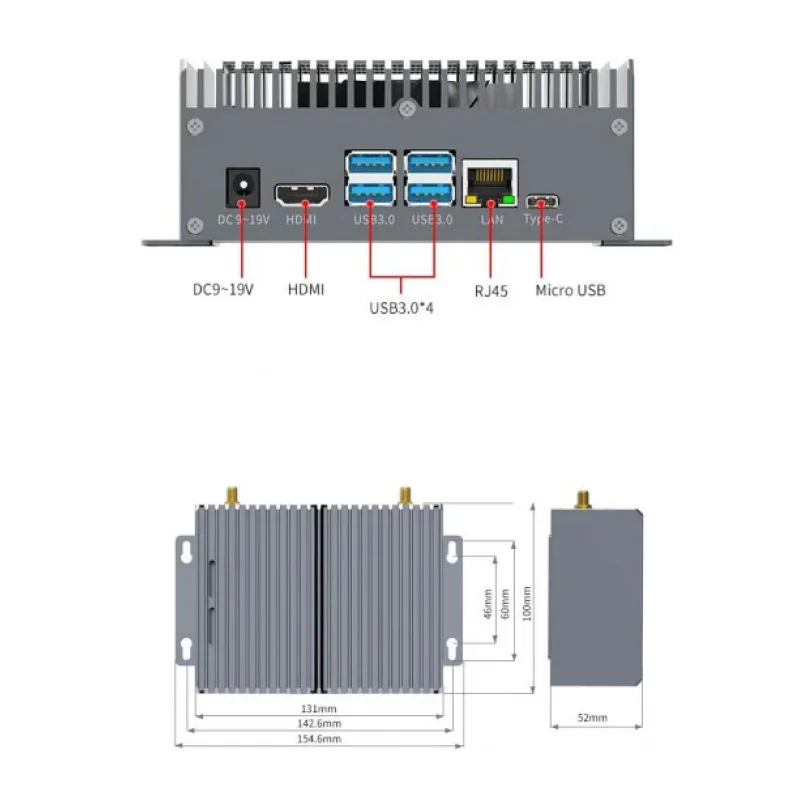 Best Selling NVIDIA Jetson Orin Nano Super 8GB 67 TOPS 6-core CPU 4x USB3.0 Development Board Kit T201S for AI Edge Computer view 4