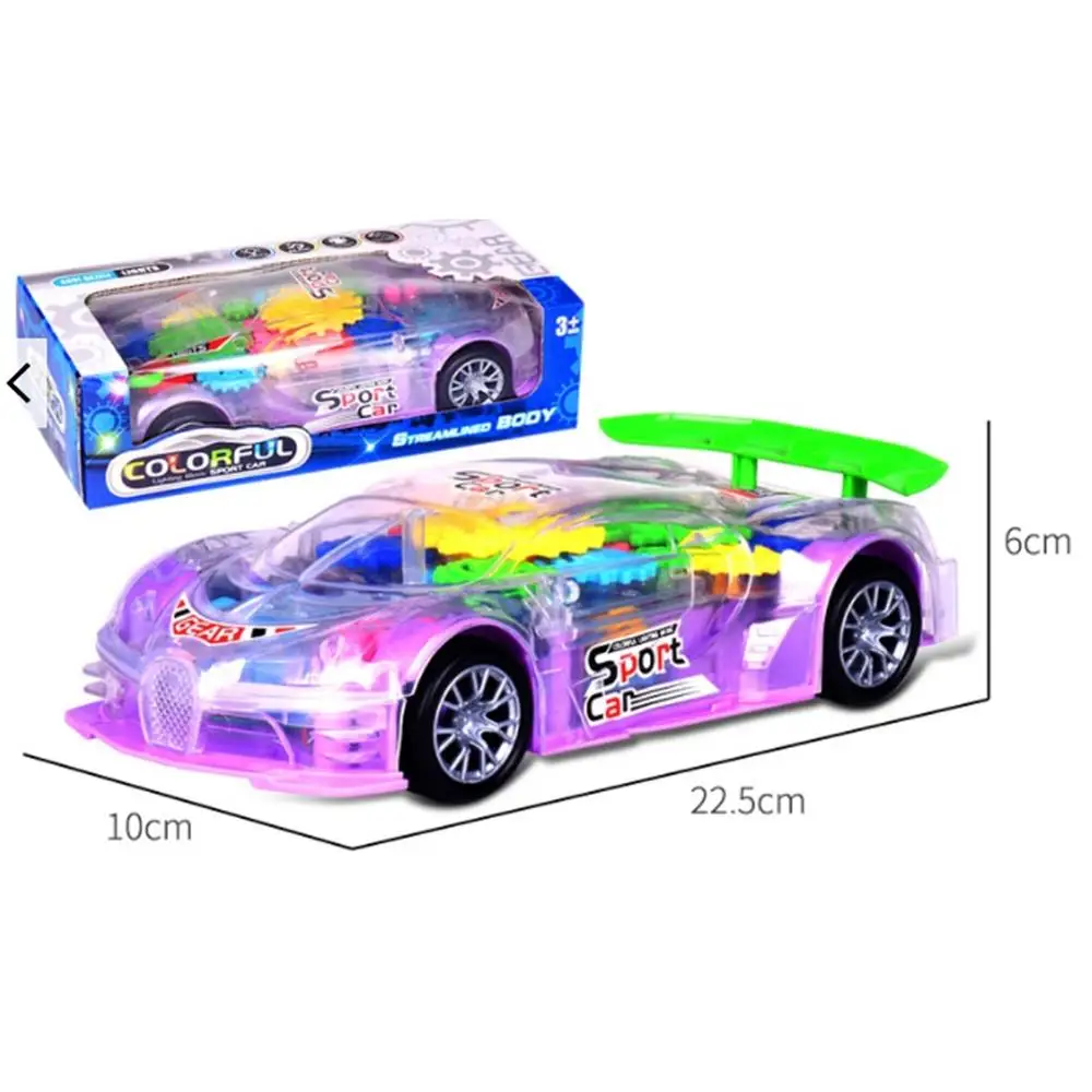 ToruToys illuminated and music transparent wheel car