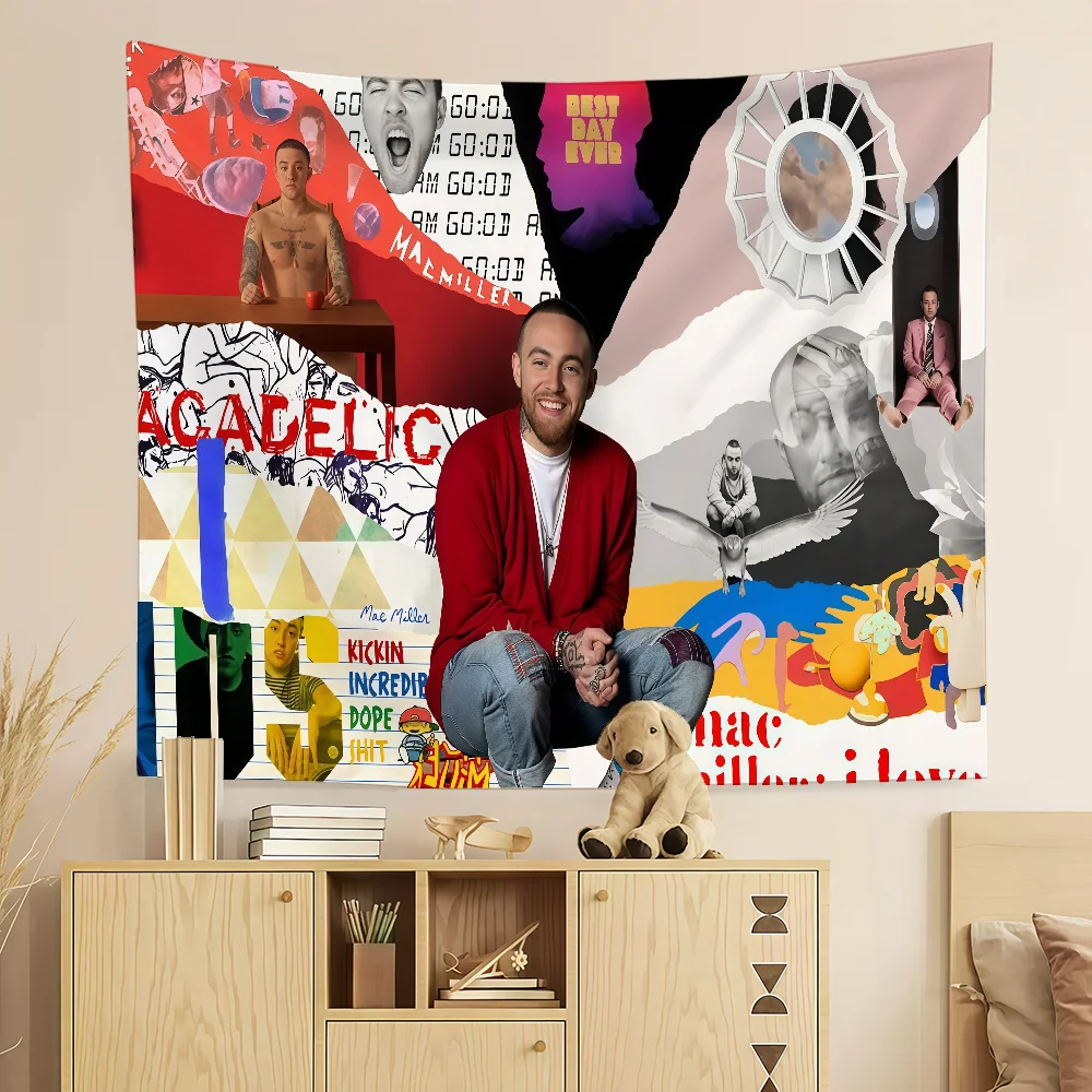 Singer M-Mac M-Miller-S flag Room Decoration Wall Tapestry Hanging Aesthetic Bedrooms Advertising Banner