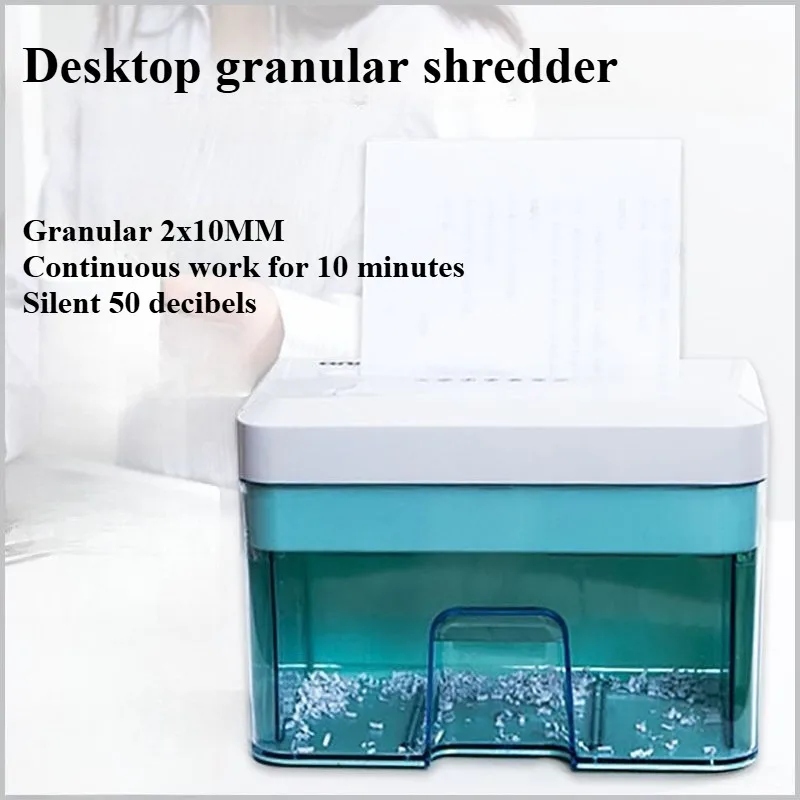 Rice Grain Type Five Level Confidential Desktop Drawer Office and Household Granular Electric Shredder Document Shredder
