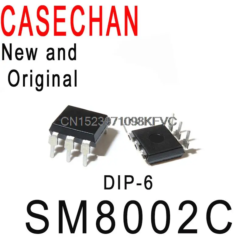 5PCS New and Original SM8002 DIP-6 low Power Current Mode PWM Control Power Switch In Stock SM8002C