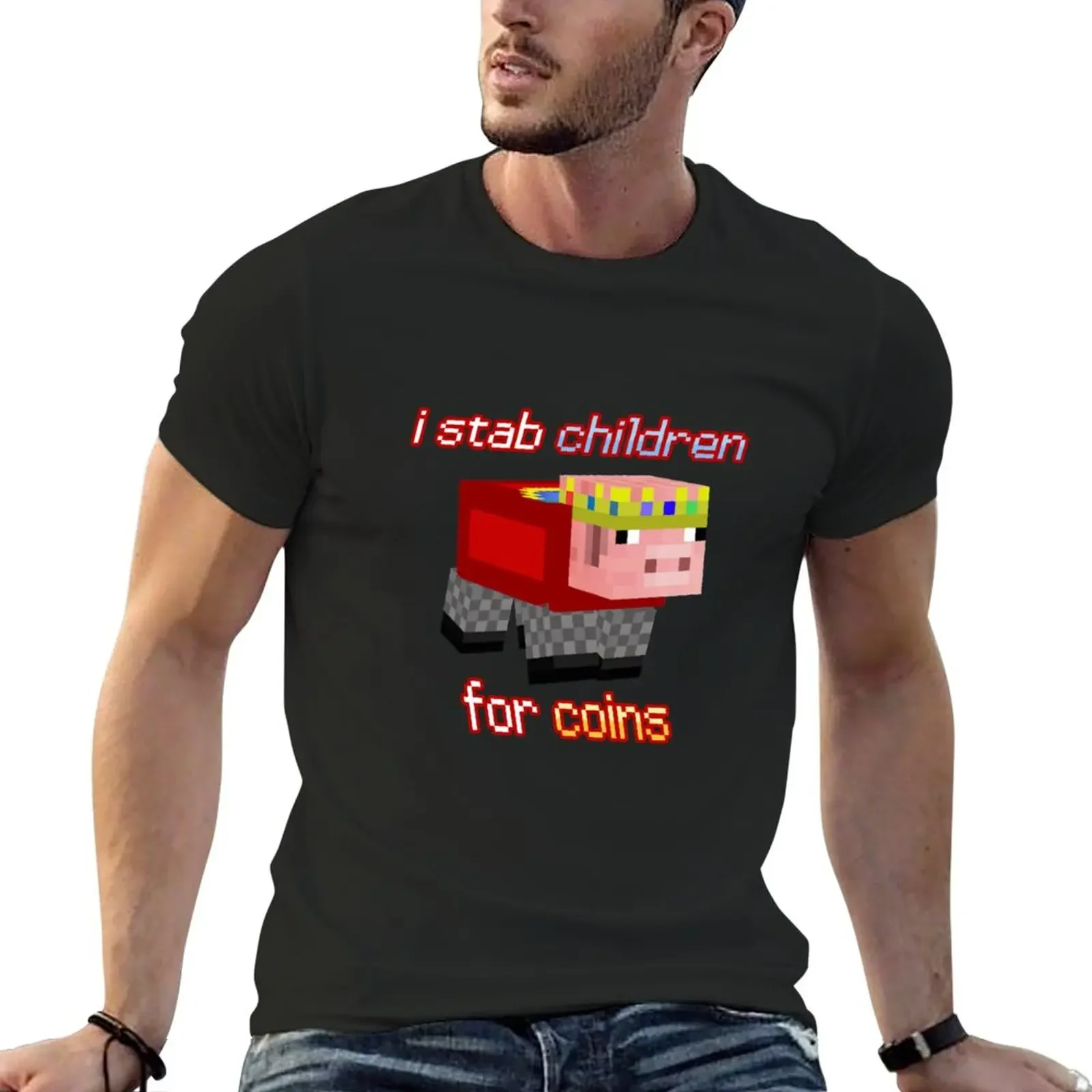 New Technoblade I stab Children for Coins T-Shirt boys whites tees mens shirts graphic tee