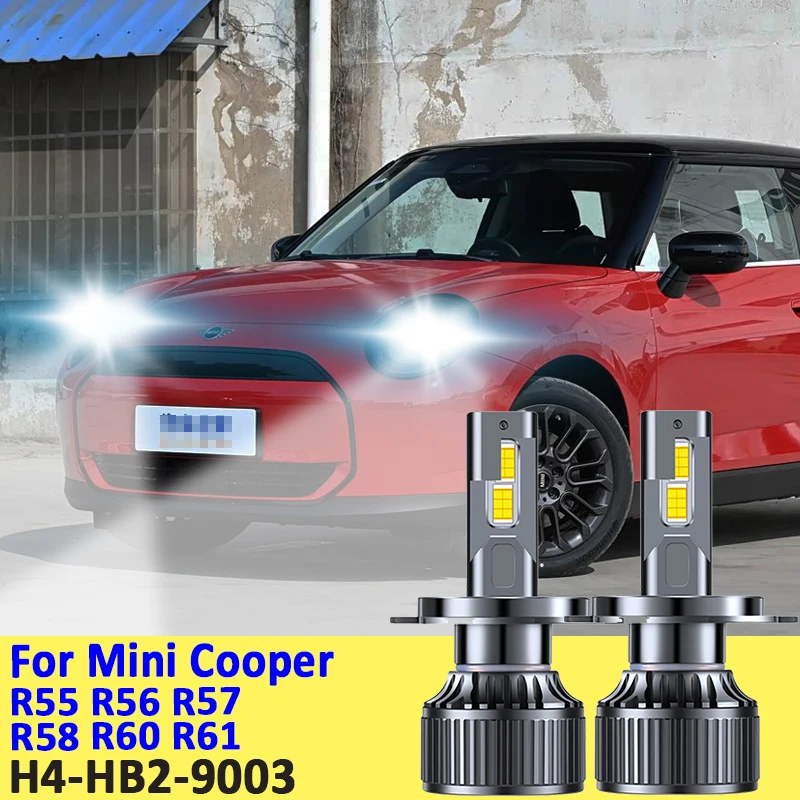 2PCS H4 HB2 9003 CANBUS LED Headlight Bulb High Power White Fog Light Diode Lamp 12V 55W for Mini Cooper R55 R56 R57 R58 R60 R6