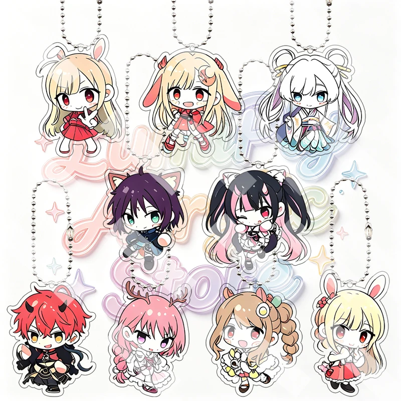 Anime Cosmic Princess Kaguya Q Version Peripheral Cute Cartoon Acrylic Keychain Pendant Backpack Homemade Pendant Charm Gifts