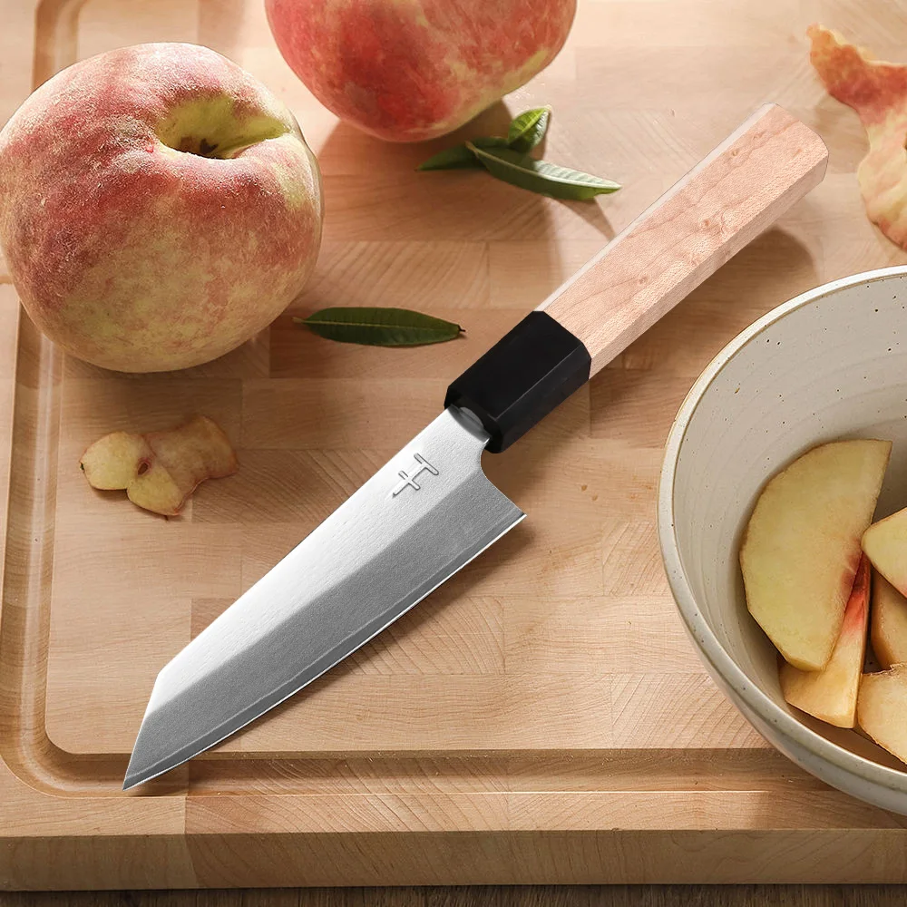 5-inch Kitchen Utility Knife Japanese 3-layer Composite Steel Fruit Peeler Handmade Cooking Professional Universal Chef Knife