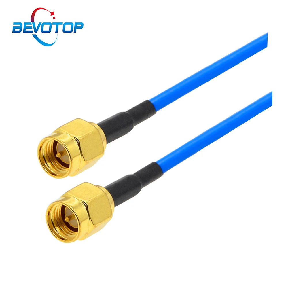 BEVOTOP SMA-Stecker auf SMA-Stecker, HF-Koaxialkabel, RG405-Kabel, Hochfrequenz-Testkabel 086, 50 Ohm