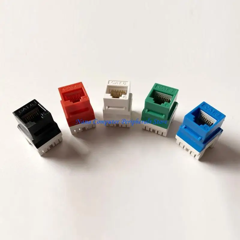 F68C 5-Pack CAT6 RJ45 Insert Keystone LAN Coupler Plug T568A/B Module Slot