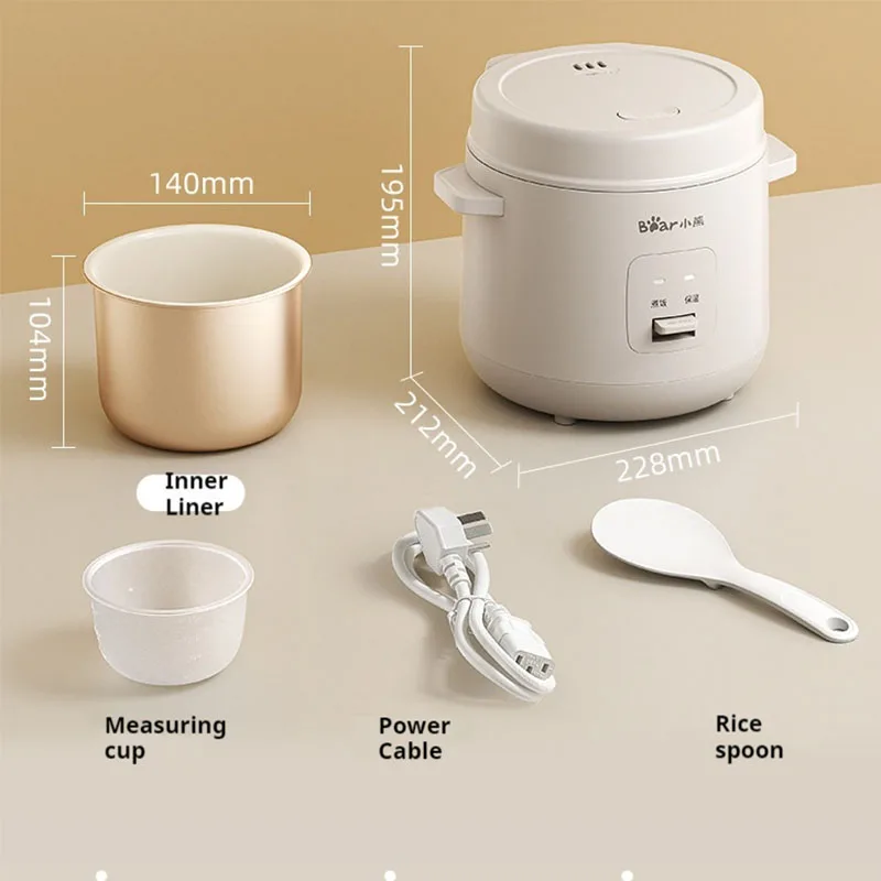 Little Bear Mini 2025 nouveau cuiseur à riz 1,2 l DFB maison intelligente petit cuiseur à riz de cuisson rapide 1-2 cuiseurs à riz ménagers