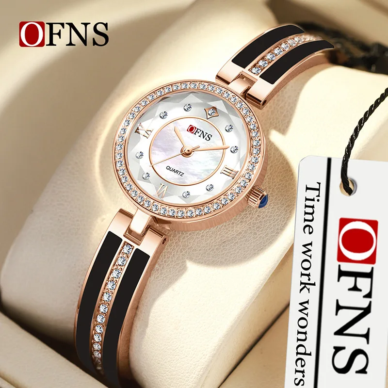 

OFNS2025 Luxury Business Women's Quartz Watch with Diamond Inlaid Waterproof Fashion Romantic Beimu Light Luxury Women's Watch