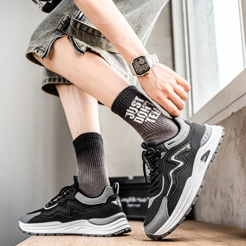 

Breathable Men's Casual Sneakers New Soft-soled Anti-slip Running Shoes Trendy Versatile Vulcanized Shoes Zapatillas Hombre 2025