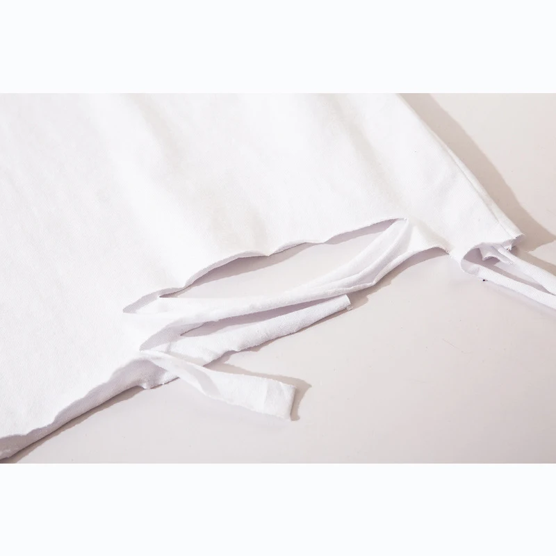 Hip Hop Fashion Casual Tank Tops Men's Necklace Sleeveless T-Shirt Hole Harajuku dancing Breathable Tops Streetwear WB740