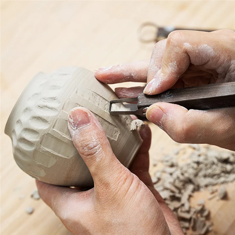 

Pottery Scraper Metal Replaceable Head Scraper DIY Carving Clay Sculpture Trimming Tool F Durable Easy Install