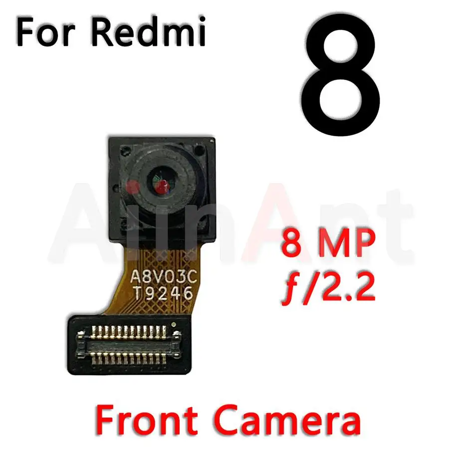 Aiinant Small Front Camera Flex For Xiaomi Redmi Note 8 8A Pro Plus Macro Depth Wide Main Big Back Rear Camera Flex Cable