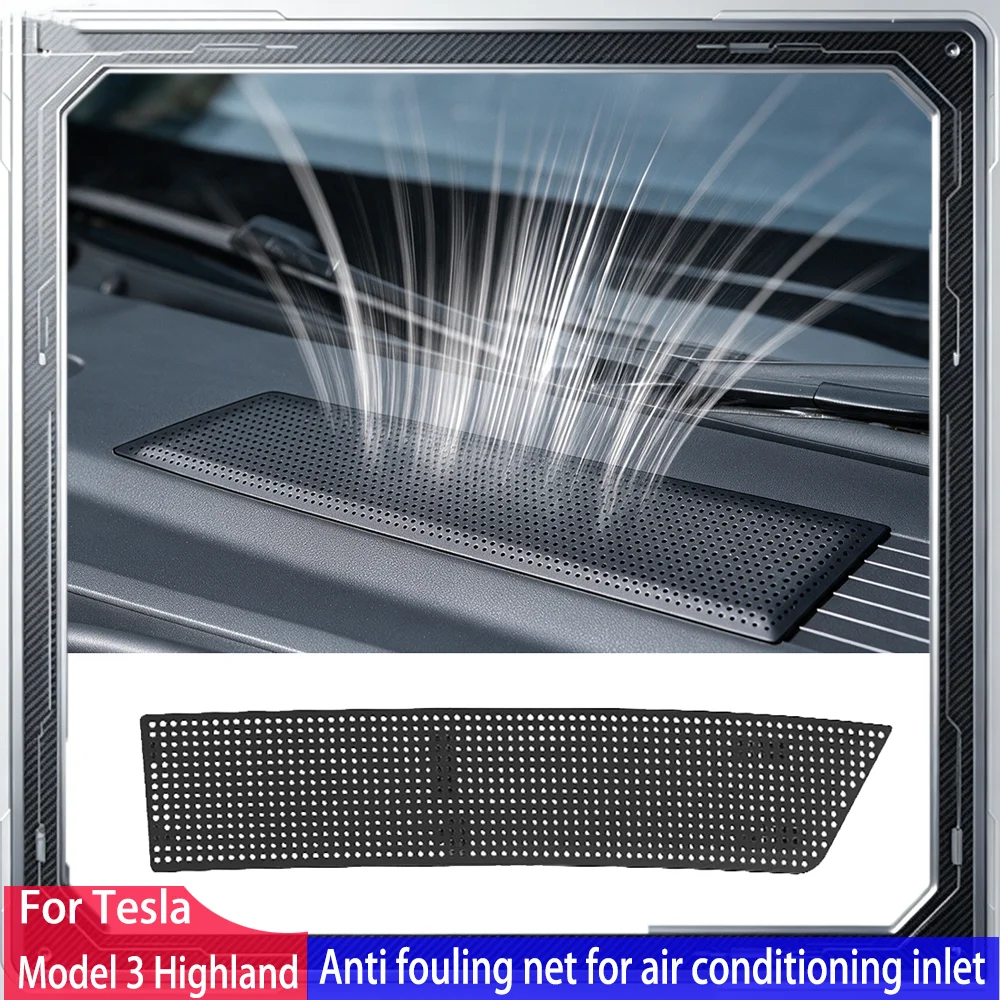For Tesla Model 3 Highland 2025 2026 Anti-Insect Anti-Block Air Intake Vent Protective Mesh Dust-Proof AC Inlet Net Accessories