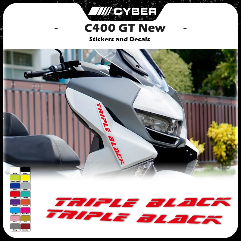 

C400GT Solid Color Hollow Design For BMW C400 GT New Motorcycle Fairing Shell Line Sticker Decal A pair C400GT