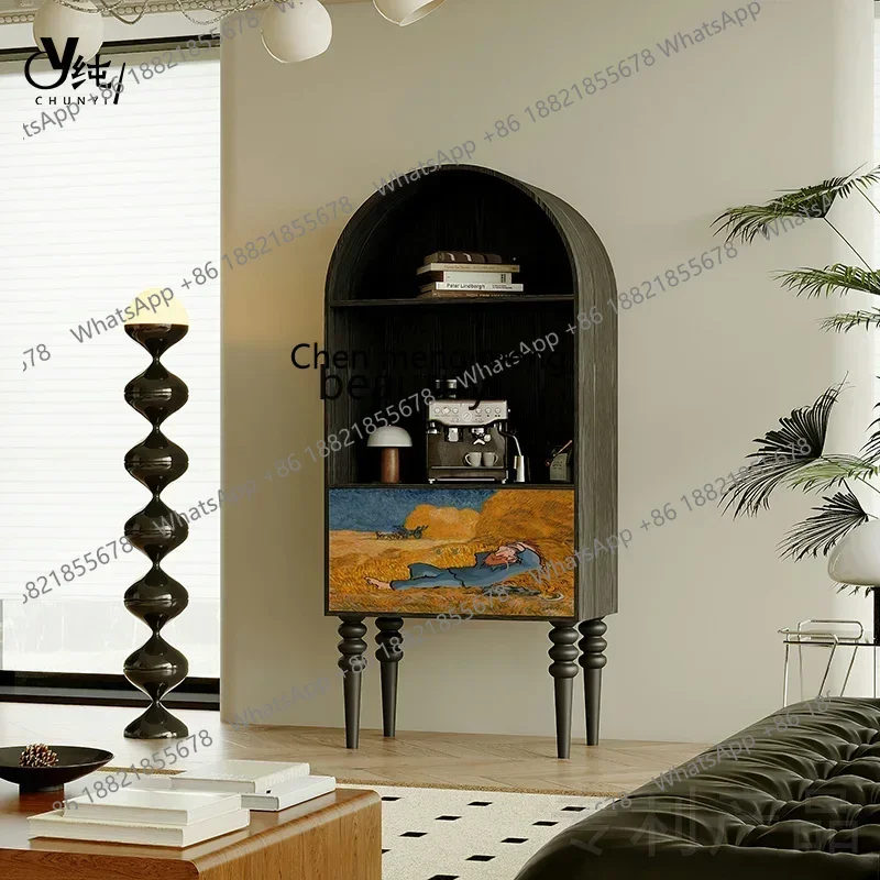 SS ss7486 Modern simple and creative solid wood wine cabinet, living room corner bookcase, office decoration,multi-functional si