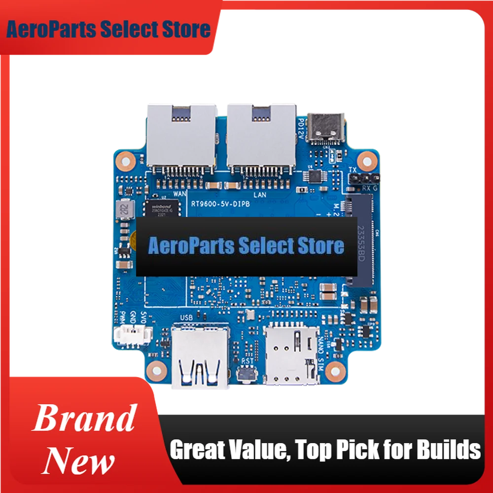AeroPartsBanana Pi BPI-WIFI6 Mini Open Source WiFi 6 Router Board Dual-Core ARM SoC TR6560 TR5220 With Antenna Case Smart Routin