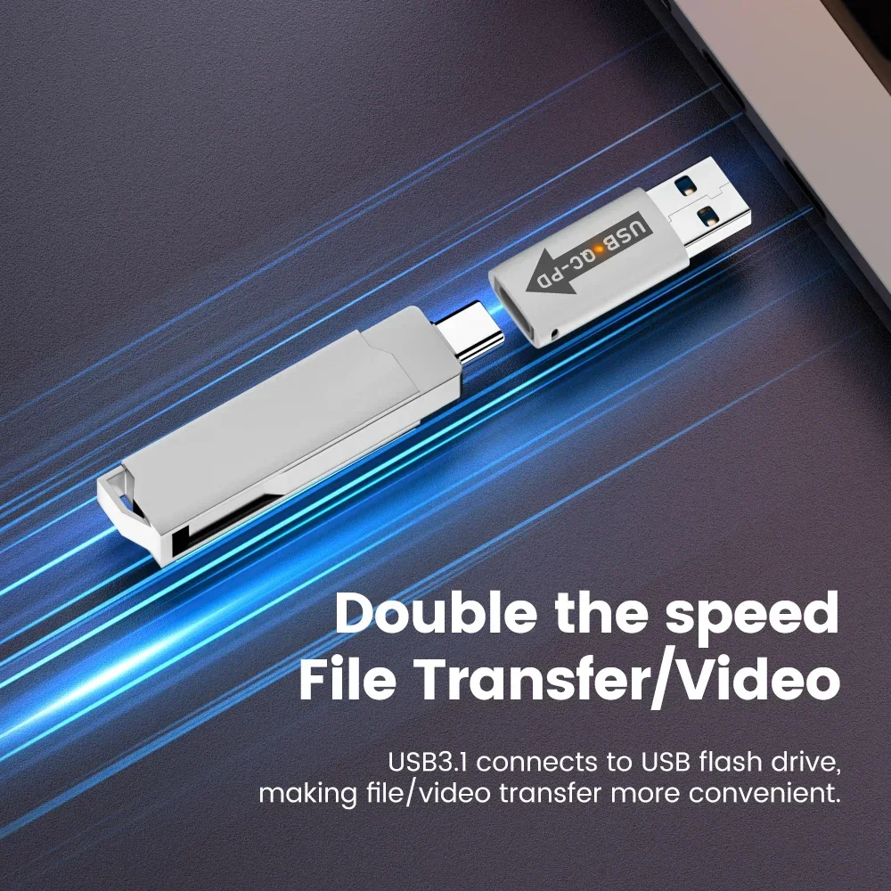 USB 3.1 Adapter Type C PD To USB QC Converter USB Flash Drive Fast Transter Charging Connector for Macbook Huawei Xiaomi Samsung