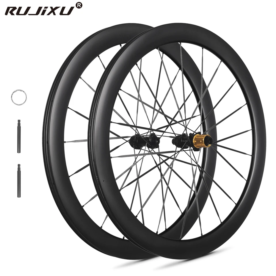 700C 1225 グラムカーボンスポーク 5.2.mm Rujixu 砂利ホイール深さ 38