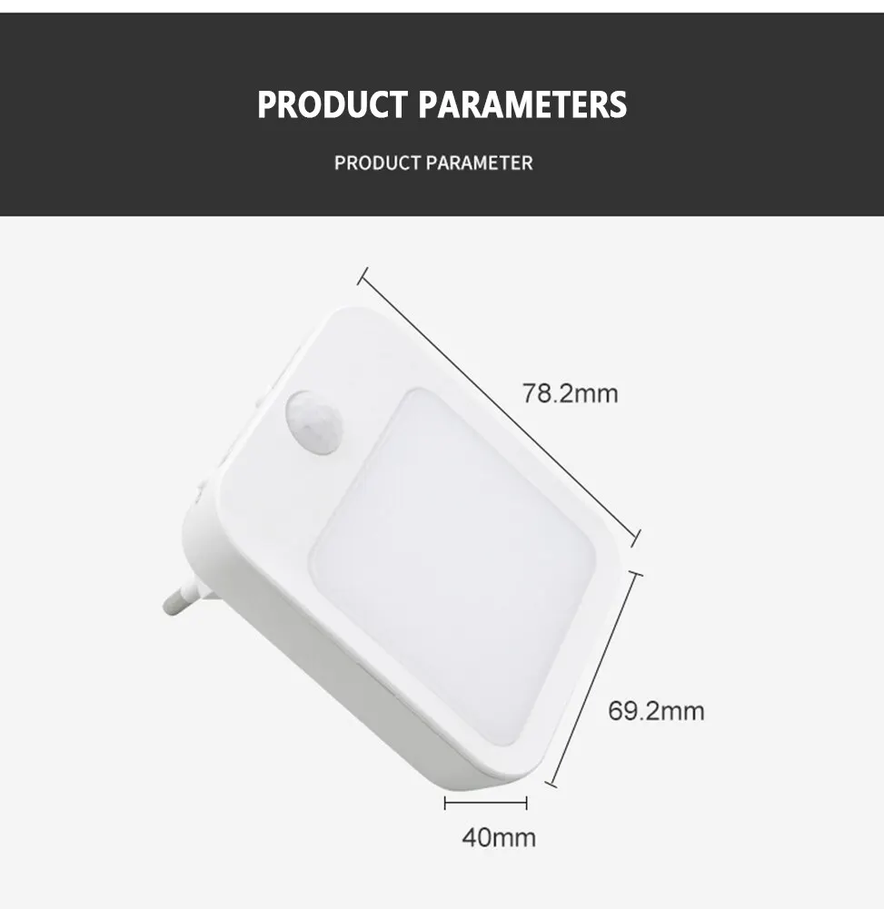 Led Night Lamp 3 Lighting Modes 3000K 6000K 0.6W Low Power Energy Saving Motion Sensor LED Night Lights Home Decoration