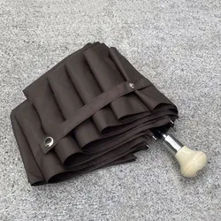 For Mercedes-Benz Retro Shift Handle Design Folding Sun Protection Rain Dual Purpose Short Handle Umbrella
