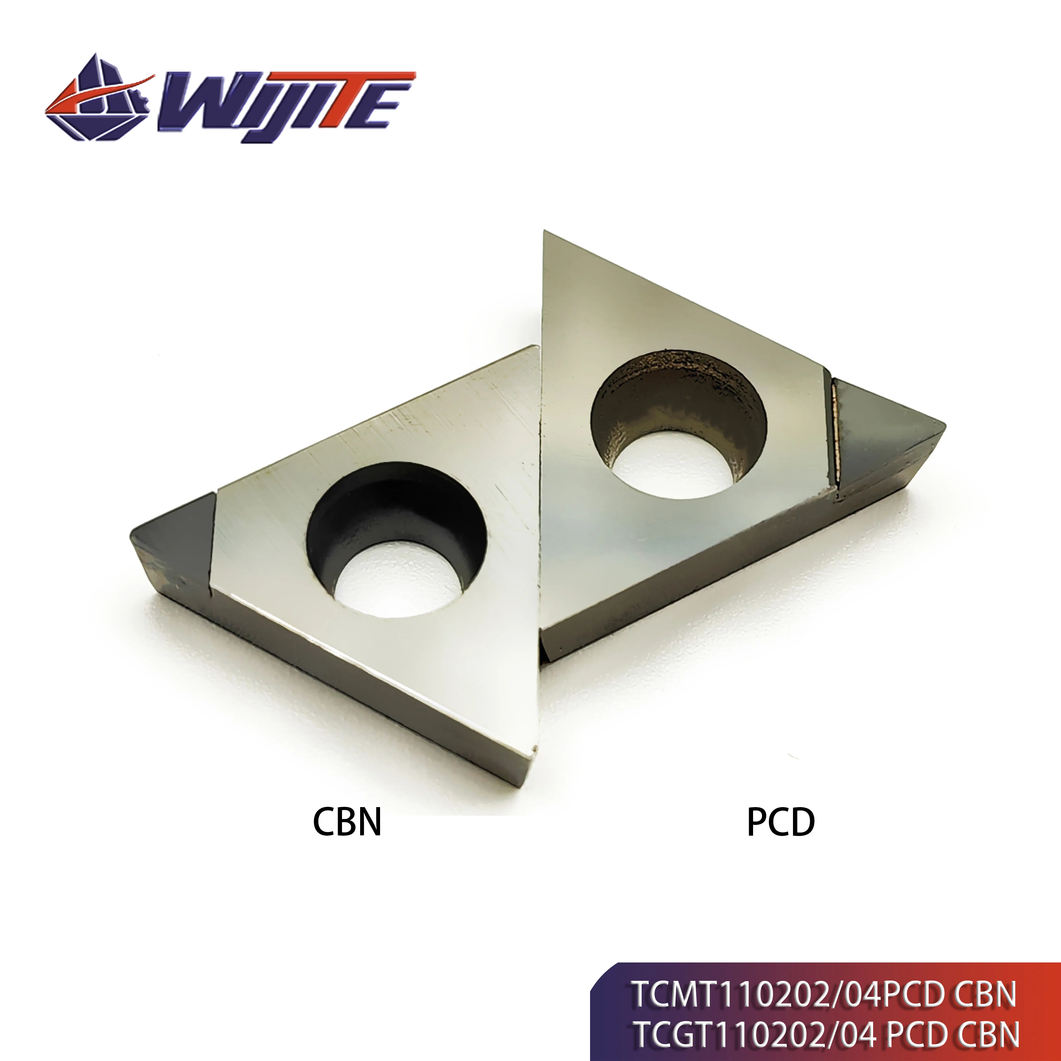 Ferramenta de Usinagem de Torneamento Cbn Aço Duro e Ferro Fundido Pcd Tcmt110202 04 08 Tcgt110202 04 08 Ferramenta para Cobre e Alumínio Cbn