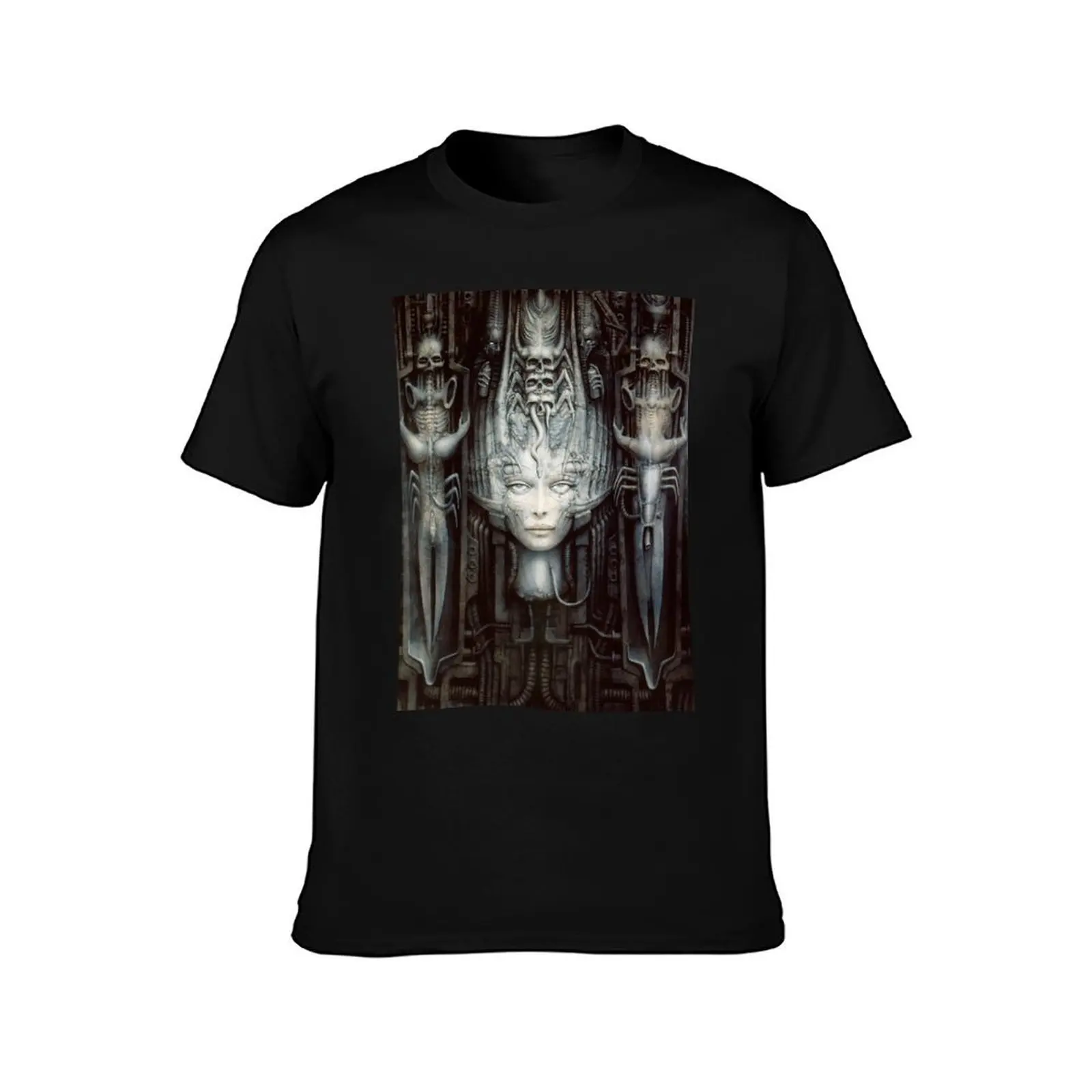 H.R Giger - Li 1 - Art T-Shirt Summer Casual Cotton Tee Oversized Streetwear Tops Vintage Graphic Print Unisex Men Women