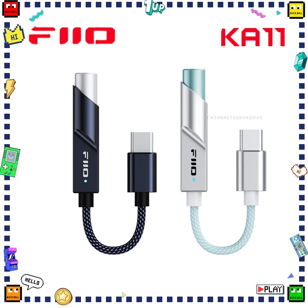 Fiio KA11 Portable Decoder Hi-Res Audio Lossless HIFI Earphone Amplifier Custom Decoder PCM384kHZ 32bit DSD256  DAC CS43131