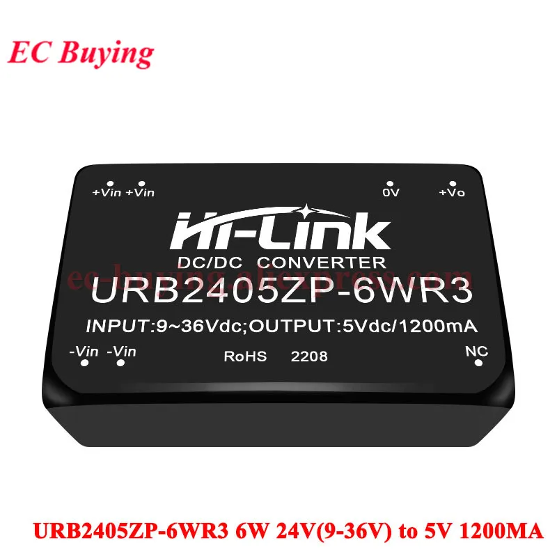 Hi-Link 6W DC-DC 24V 48V to 5V 12V 24V Power Converter Module URB2405ZP-6WR3 URB2412ZP-6WR3 URB4805ZP-6WR3 URB4812ZP-6WR3