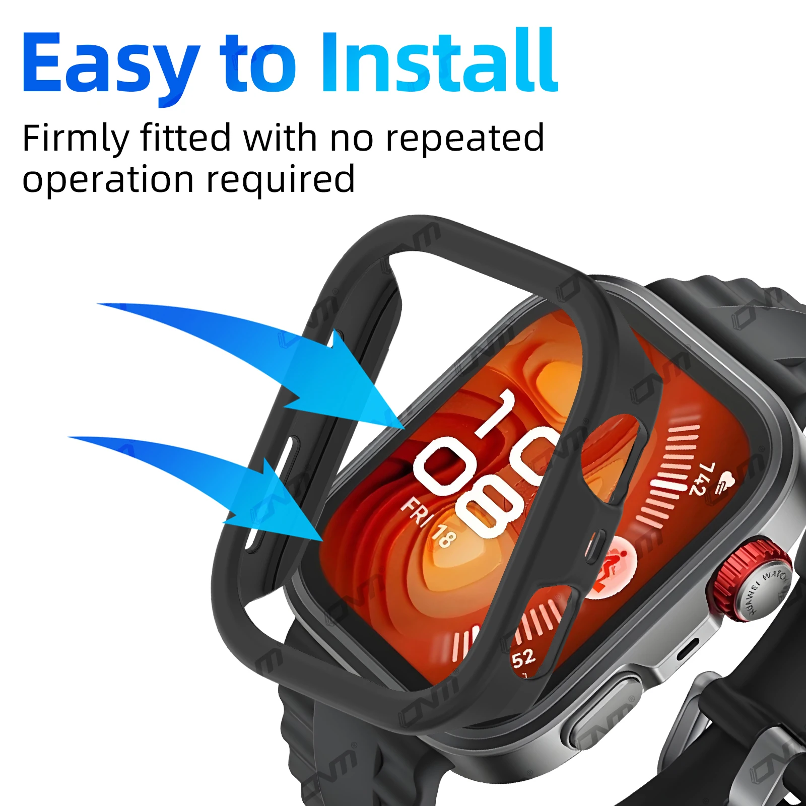 حافظة حماية مجوفة من البولي كربونات لساعة Huawei Watch Fit 4/4 Pro - غطاء ساعة أنيق ومتين