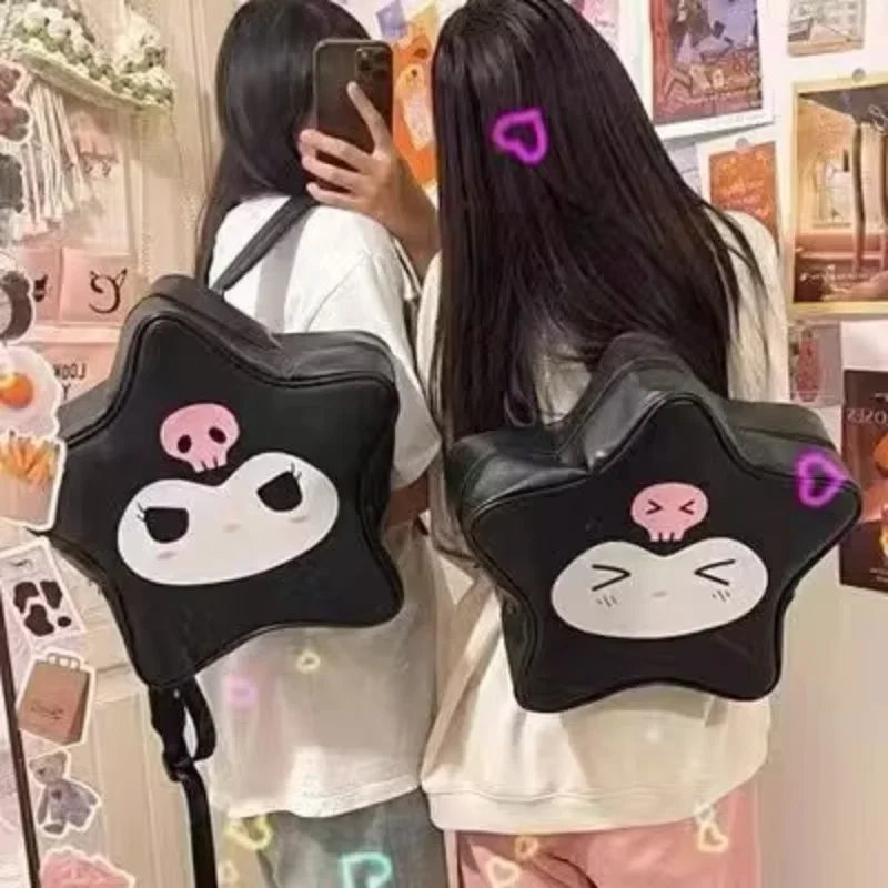 Kawaii Sanrio Kuromi kreatywna pięcioramienna gwiazda plecak z Pu o dużej pojemności Y2k słodka gorąca dziewczyna styl zabawka dla dorosłych prezent