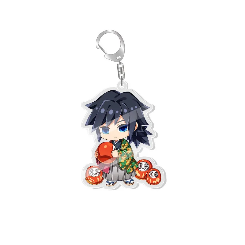 Demon Slayer Kamado Nezuko Key Chains Anime Figure Tokitou Muichirou Hashibira Inosuke Keychain Kawaii Pendant Accessory Gift