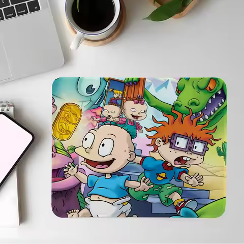 Cartoon R-Rugrats Cute Mouse Pad Gaming Esports Mousepad Laptop Computer Locking Edge Office Desk Mat Rubber Small Anti Slip Pad