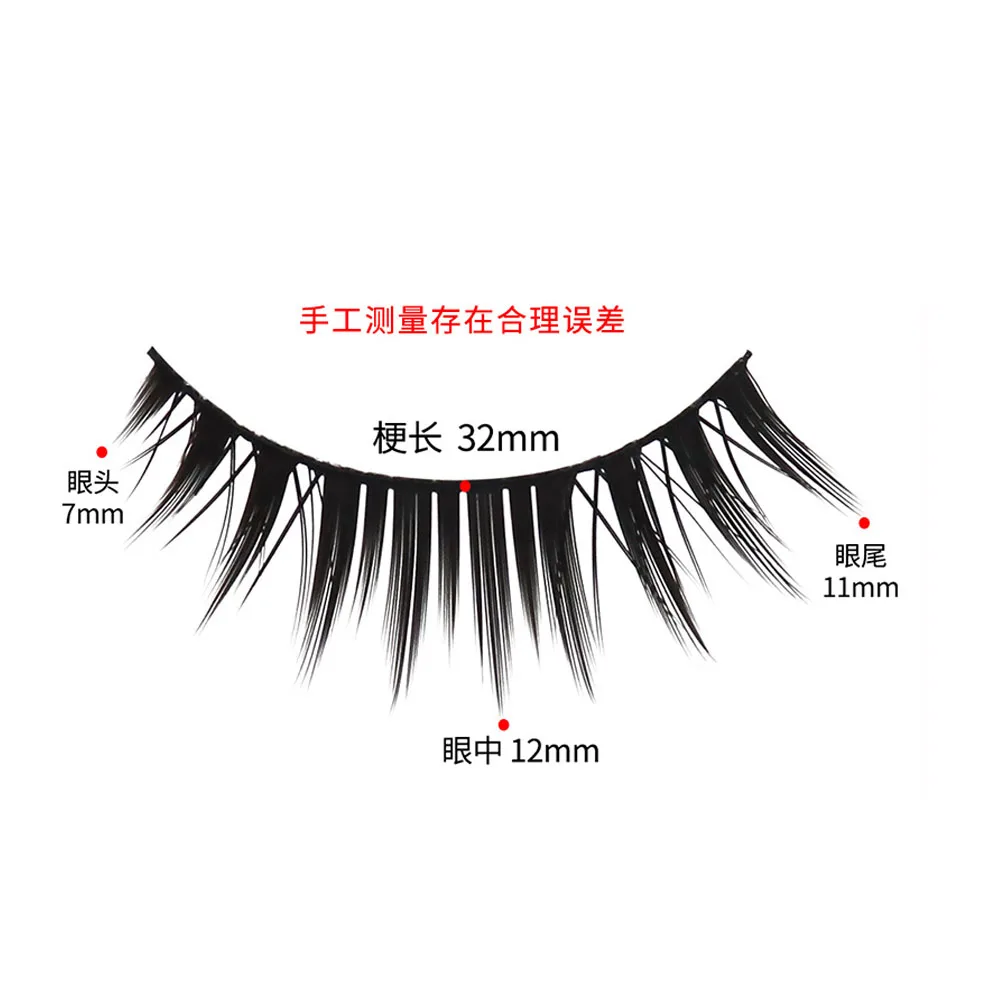 5 Pairs Makeup False Eyelash Thick Fasle Eyelashes Long Natural Thick Eyelash Extension Daily Wearing Show Cosplay Handmade