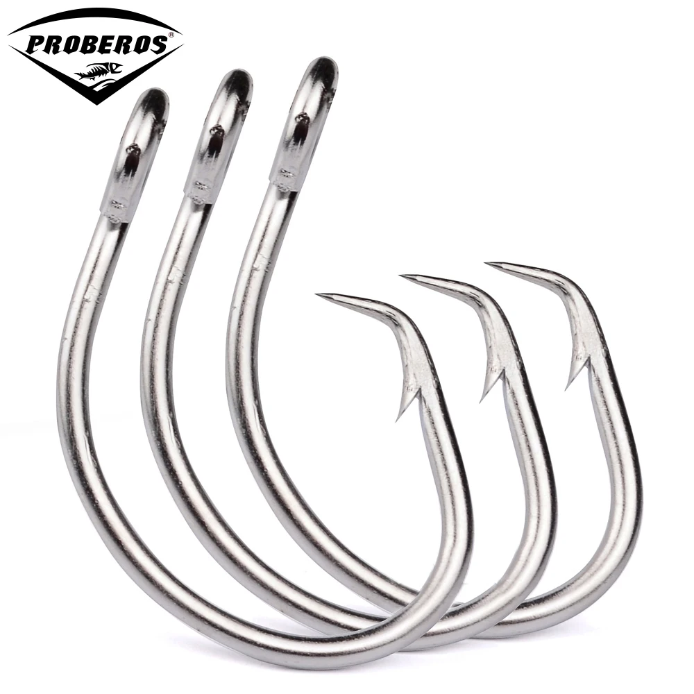 PROBEROS 20 Stück 11/0-16/0 #   Edelstahl Heavy Duty Big Eye Jig Haken Salzwasser Tiefsee Angelhaken Angelgerät Großhandel