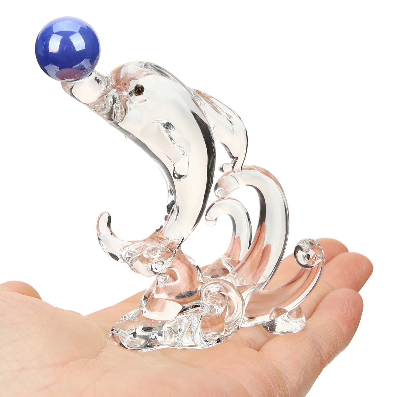 

Dolphin Sculpture Decorative Crystal Animal Ornaments Little Figurine Miniature Decorations
