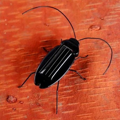 1 pçs criativo mini barata solar simulação educacional crianças brinquedo presente engraçado brinquedo em movimento solar inseto animal horror modelos