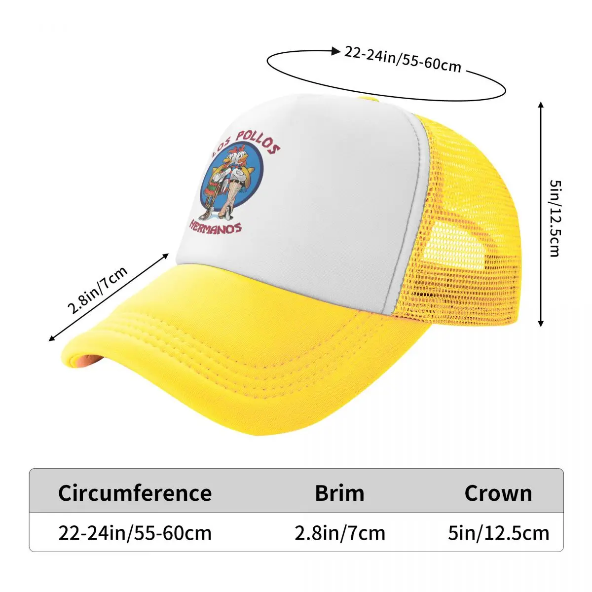 Funny Los Pollos Hermanos Trucker Hats Sports Men Women\'s Adjustable Breaking Bad Chicken Brothers Baseball Cap Snapback Caps