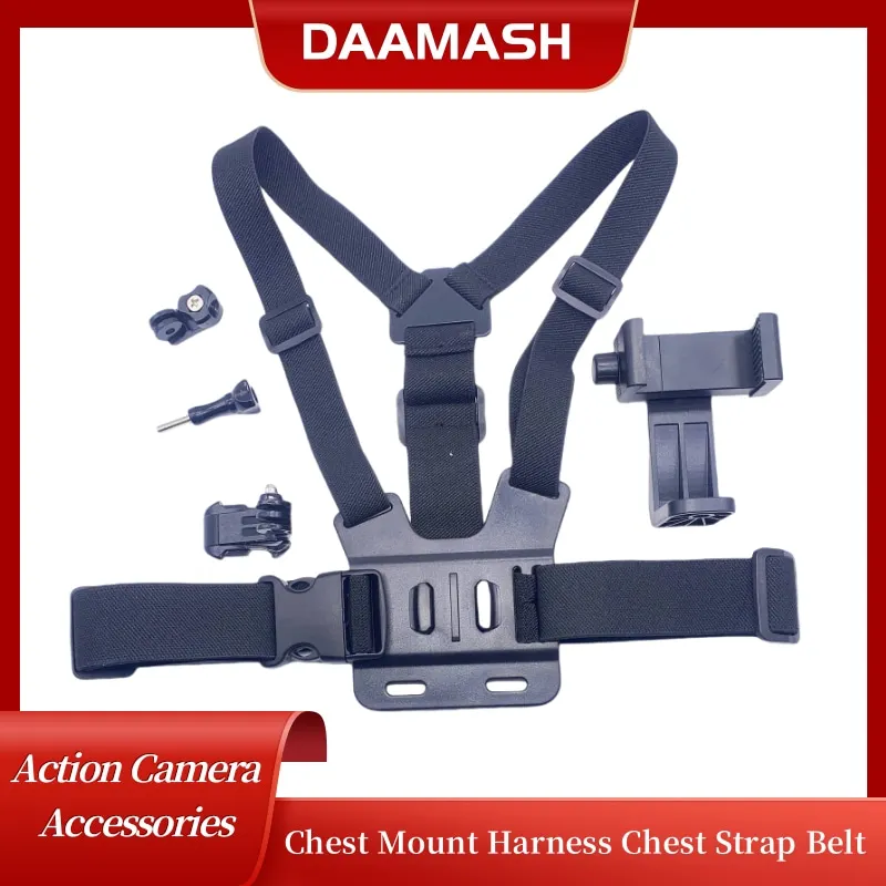 

All-in-One 5pcs Action Camera Kit Head Strap Chest Strap Mount Adjustable for GoPro Phone Osmo Enhanced Stability Versatility