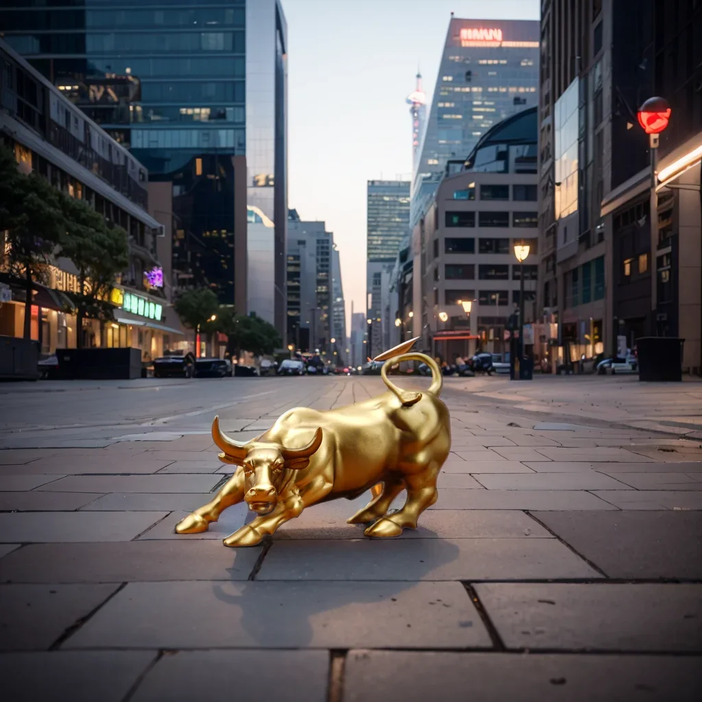 Northuins Wall Street Bull Market ornamenti in resina Feng Shui Fortune Statue figurine di ricchezza per l\'arredamento del Desktop interno