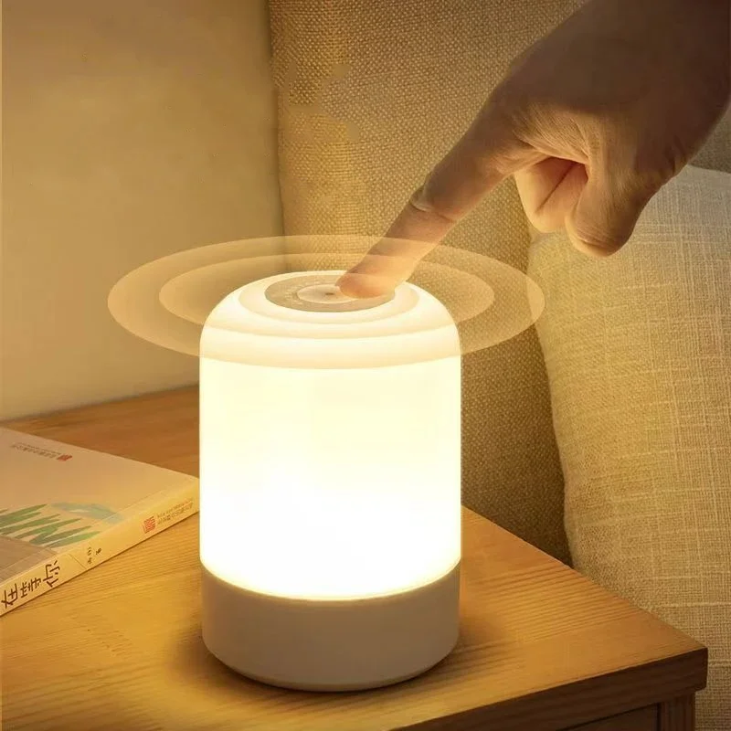 Dimmable USB Charging LED Bedside Lamp - Touch Control, 3 Lighting Modes, Desktop Table Light for Reading & Bedroom Decor