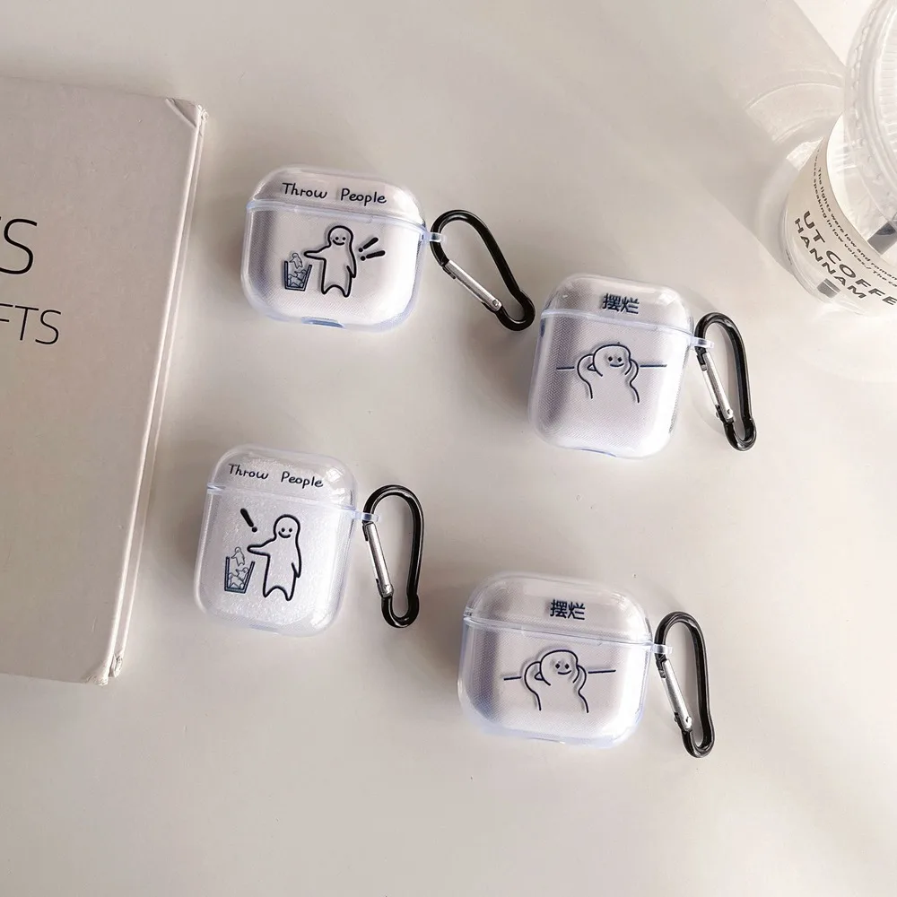 Funda para auriculares de TPU suave y transparente para Airpods 4, 3, 2, 1, caja de carga, funda protectora para AirPods Pro 2