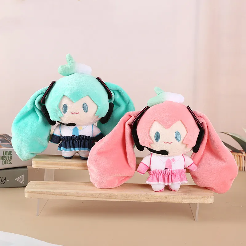 Kawaii Girls Plush Pendant Keychains Green Pink Women Child Backpack Bag Hanging Doll Pendant  Gift
