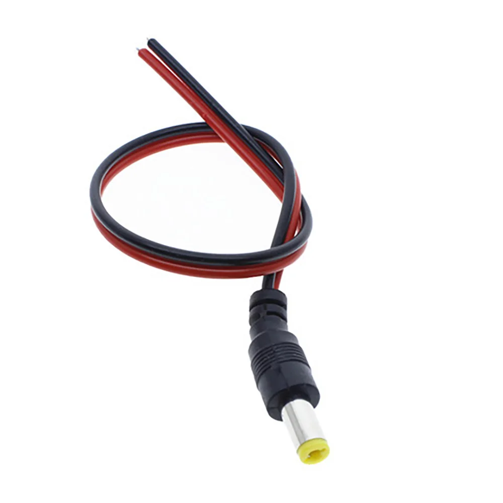 1-5pcs  DC Male Female Cable Wire 5.5x2.1 Connector For 3528  LED Strip Light Circuit Connector Tail Extension 3-24V