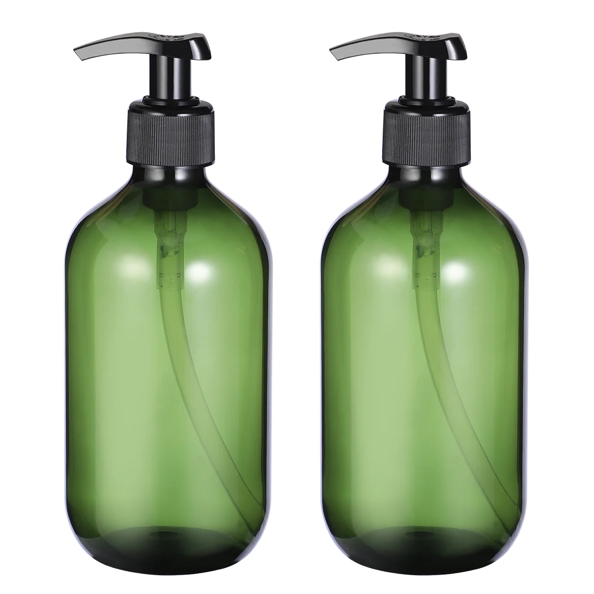 

OUNONA 2PCS 500ml Empty Shampoo Bottles Opaque Versatile Pump Bottle Drip-Free Lotion Container Hand Soap Dispenser (Green)